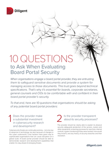10 Questions to Ask When Evaluating Board Portal Security