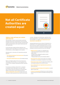 Not all Certificate Authorities are created equal