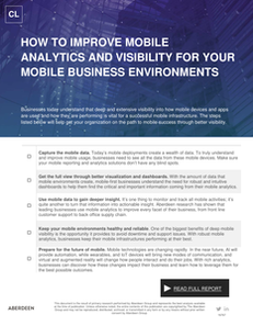 How to Improve Mobile Analytics and Visibility for Your Mobile Business Environments