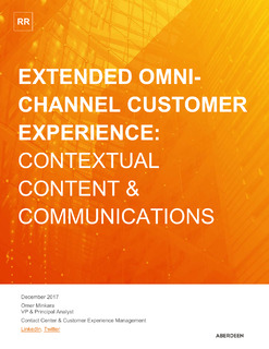 Extended Omni-Channel Customer Experience: Contextual Content & Communications