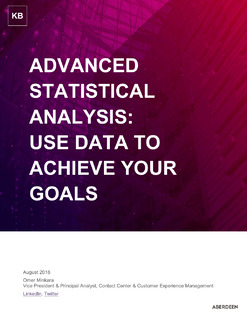 Advanced Statistical Analysis: Use Data to Achieve Your Goals