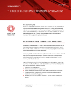 ROI of Cloud-based Financial Applications