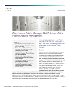Cisco Nexus Fabric Manager: Get Point-and-Click Fabric Lifecycle Management