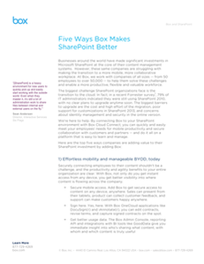 Five Ways Box Makes SharePoint Better