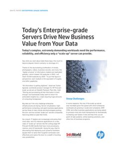 Today’s Enterprise-grade Servers Drive New Business Value from Your Data