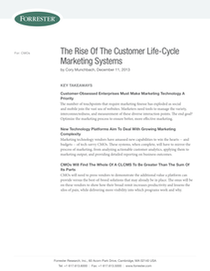 Forrester: The Rise Of The Customer Life-Cycle Marketing Systems