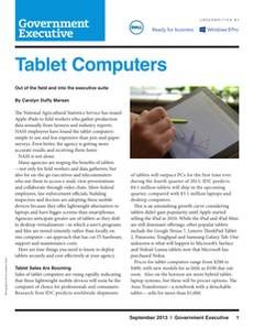 Tablet Computers:  Out of the Field and Into the Executive Suite