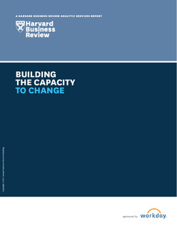 Harvard Business Review Analytic Services: Building the Capacity to Change