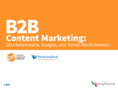 B2B Content Marketing:  2014 Benchmarks, Budgets, and Trends-North America