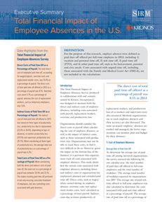 Total Financial Impact of Employee Absences in the U.S.