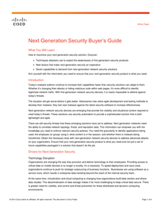 Next Generation Security Buyer’s Guide