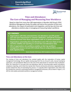 Time and Attendance: The Core of Managing and Measuring Your Workforce