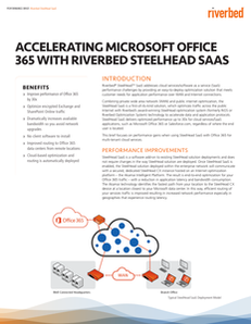 Accelerating Microsoft Office 365 with Riverbed Steelhead SAAS