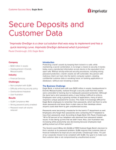 Eagle Bank Secures Deposits and Customer Data