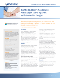 Seattle Children’s Accelerates Citrix Login Times by 500% with Cross-Tier Insight