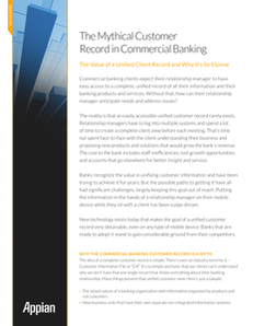 The Mythical Customer Record in Commercial Banking