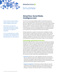 SiriusView: Social Media Intelligence 2015