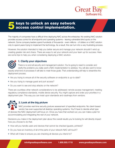5 Keys to Unlock an Easy Network Access Control Implementation