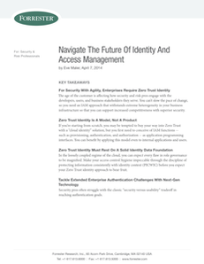 Forrester Navigate the Future of Identity and Access Management