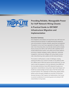 Providing Reliable, Manageable Power for VoIP Network Wiring Closets
