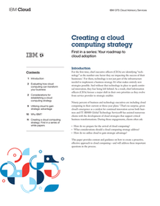 Creating a Cloud Computing Strategy