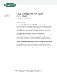 Cloud Management in a Hybrid Cloud World