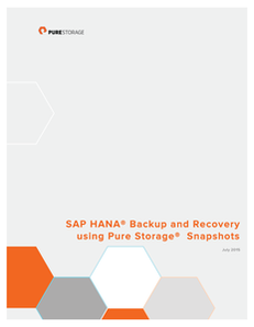 SAP HANA Backup and Recovery using Pure Storage Snapshots