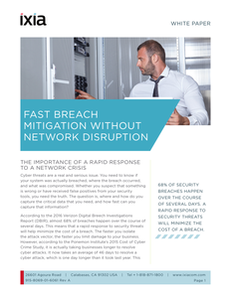 Fast Breach Mitigation Without Network Disruption
