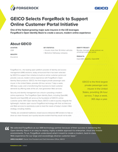 GEICO Selects ForgeRock to Support Online Customer Portal Initiative