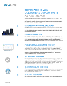 Top Reasons Why Customers Deploy Unity