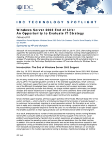 Windows Server 2003 End of Life: An Opportunity to Evaluate IT Strategy