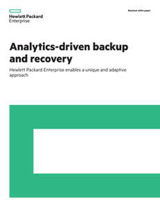 Analytics-Driven Backup and Recovery