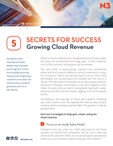 5 Secrets for Success:  Growing Cloud Revenue