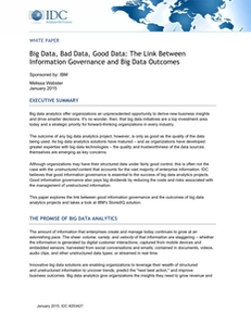 Big Data, Good Data, Bad Data – The Link Between Information Governance and Big Data Outcomes