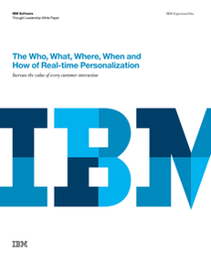 The Who, What, Where, When and How of Real-Time Personalization