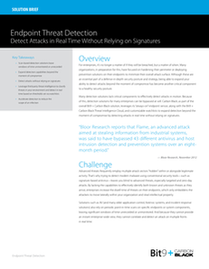 Endpoint Threat Detection – Detect Attacks in Real-time Without Relying on Signatures
