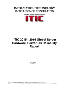 Analyst Report: Global Server Hardware, OS Reliability Report