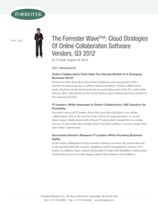 The Forrester Wave: Cloud Strategies of Online Collaboration Software Vendors