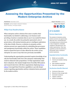 Assessing Opportunities Presented by the Modern Enterprise Archive