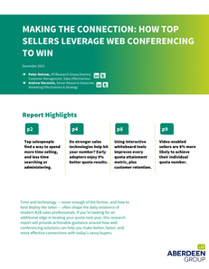 Making the Connection: How Top Sellers Leverage Web Conferencing to Win