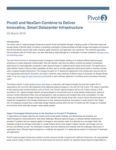 Pivot3 and NexGen Combine to Deliver Innovative, Smart Datacenter Infrastructure
