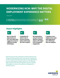 Modernizing HCM: Why the Digital Employment Experience Matters