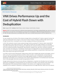 VNX Drives Performance Up and the Cost of Hybrid Flash Down with Deduplication