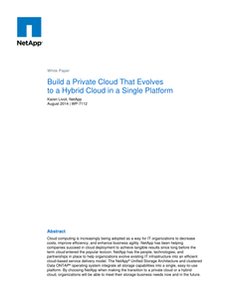 Build a Private Cloud That Evolves to a Hybrid Cloud in a Single Platform