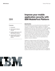 Improve Your Mobile Application Security with IBM MobileFirst Platform