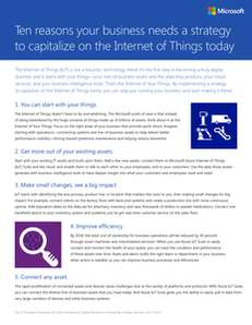 Ten Reasons Your Business Needs a Strategy to Capitalize on the Internet of Things Today