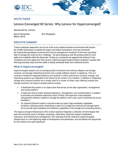 Lenovo Converged HX Series: Why Lenovo for Hyperconverged?