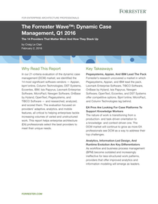 The Forrester Wave: Dynamic Case Management, Q1 2016