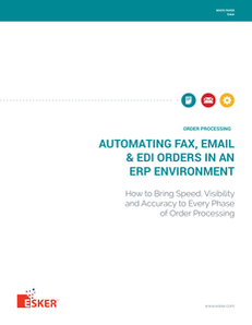 Automating Fax, Email and EDI Orders into ERP Systems