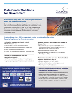 Data Center Solutions for Government